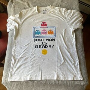 White Pac-Man Graphic T-Shirt sz XL